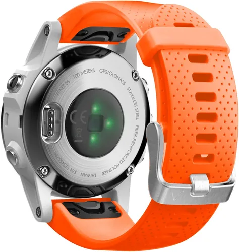 Vista 11 de NotoCity Correa de reloj compatible con Fenix 5S/6S/7S/8 de 1.693 in, correa de repuesto de silicona suave Quickfit (hebilla plateada, 2 unidades)