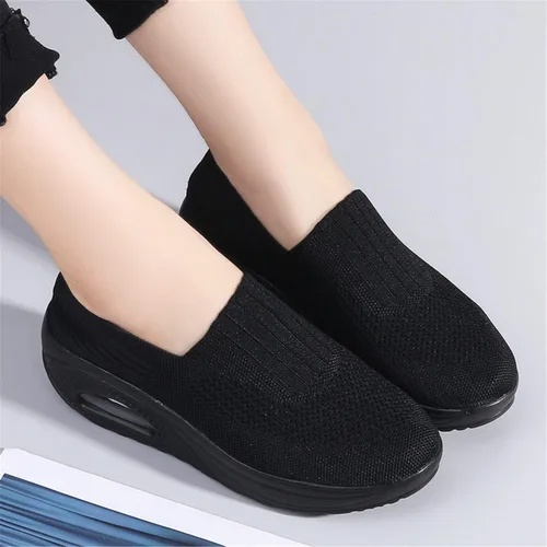 Vista 5 de EnllerviiD Women Nurse Sneakers Platform Sneakers Air Cushion Walking Wedge Sneaker Food Service Shoes Ladies Toning Rocker Shoes