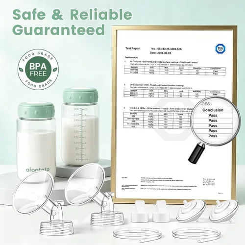 Vista 2 de Accesorios para extractor de leche compatibles con piezas de repuesto Spectra S1 S2 S9 Plus, 2 juegos con bridas de 0.94 pulgadas, botellas de 10