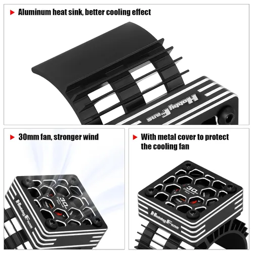 Vista 11 de Disipador de calor de motor RC con ventilador de enfriamiento de 5 V, apto para 540 550 3650 F540 3660 3670 Tamaño sin escobillas Motor Disipador