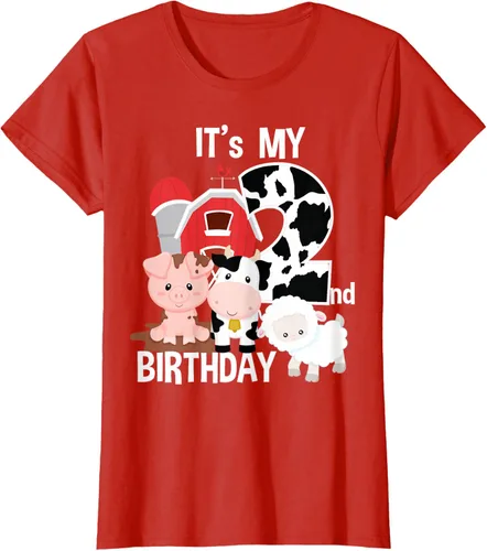 Vista 99 de Camiseta para fiesta de 2 años con texto en inglés "It's My 2nd Birthday", Negro