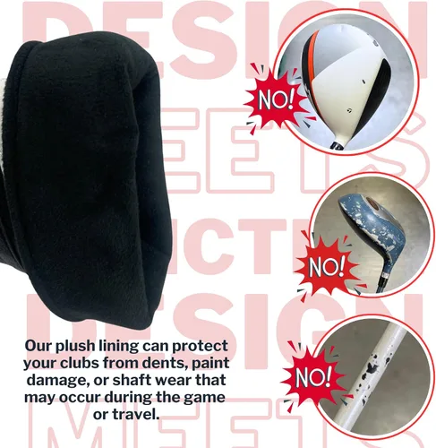Vista 8 de Madson Golf Fundas magnéticas para carrito: fundas elegantes y protectoras para palos de golf, con imán de goma para posicionamiento seguro y acceso