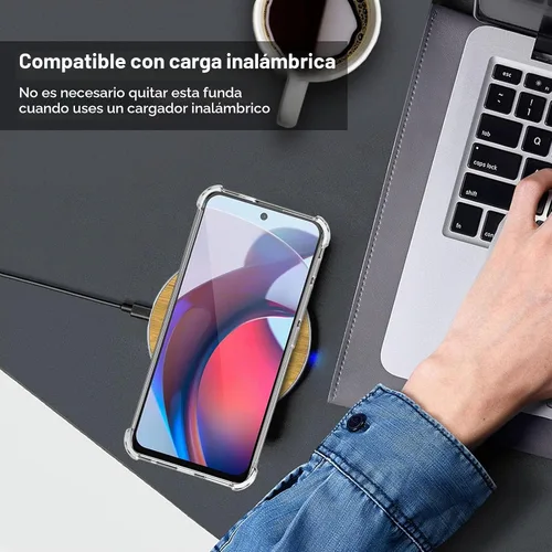 Vista 5 de Funda para Moto G Stylus 5G 2023 con protector de pantalla, a prueba de golpes, transparente, delgada, suave, de silicona TPU, funda protectora