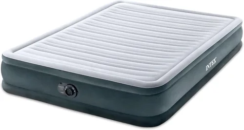 Vista 12 de Intex 67765ED Dura-Beam Deluxe Comfort-Plush Mid-Rise Air Mattress: Fiber-Tech – Tamaño Twin – Bomba eléctrica incorporada – Altura de la cama 33 cm