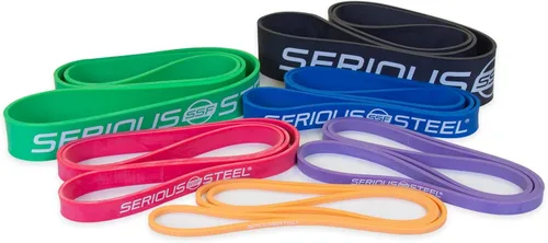 Vista 10 de Serious Steel Fitness Bandas de entrenamiento de resistencia de 32 pulgadas