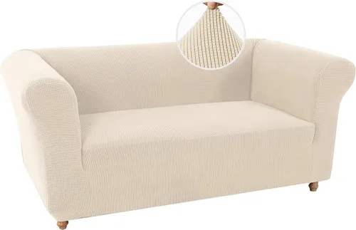 Vista 15 de Turquoize Funda elástica para silla estilo Chesterfield para sala de estar, 1 pieza, funda de sofá suave y antideslizante con tela jacquard gruesa