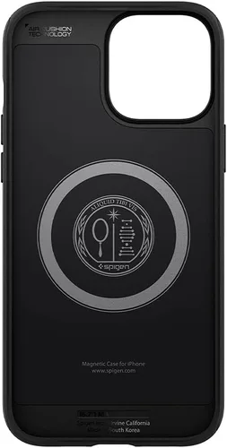 Vista 4 de Spigen Mag Armor (MagFit) compatible con MagSafe diseñada para iPhone 13 Pro Max (2020), color negro mate