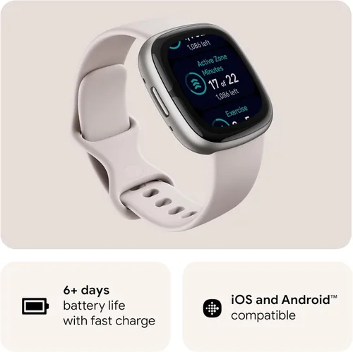 Vista 6 de Fitbit Sense 2 reloj inteligente avanzado de salud y fitness con herramientas para manejar el estrés y el sueño, aplicación ECG, SpO2, frecuencia