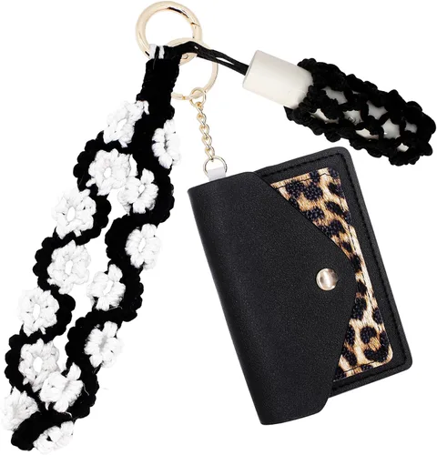 Vista 96 de BIHRTC Llavero de pulsera boho con soporte para lápiz labial, pulsera hecha a mano