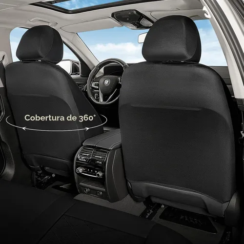 Vista 6 de Coverado Juego completo de fundas de asiento de automóvil, fundas de asiento de 5 asientos, protectores de asiento de malla transpirable, ajuste