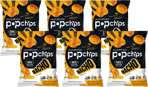 Vista 14 de Popchips Paquete variado de papas fritas, porciones individuales de 0.8 onzas (paquete de 24), 4 sabores: 8 sal marina, 8 barbacoa, 4 crema agria