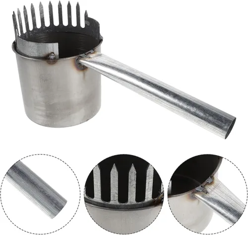 Vista 8 de Stainless Steel Fruit Picker Tool with Basket, Protective Claws