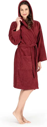 Vista 4 de NINE WEST Woman's Hooded Terry Cloth Luxury Bathrobe, 100% Turkish Cotton