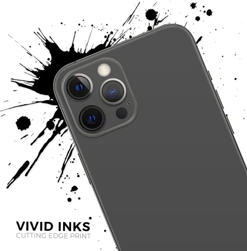 Vista 5 de DesignSkinz Kit de calcomanías de cuerpo completo compatible con iPhone 15 Plus, color gris oscuro sólido