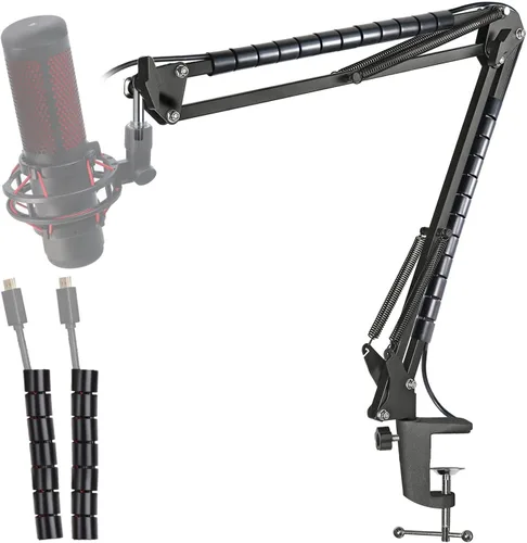 Vista 6 de Braza de micrófono para QuadCast S - Brazo de boom para HyperX QuadCast 2, QuadCast SoloCast, Blue Yeti, Fifine AM8, Rode, Shure, Razer, micrófono