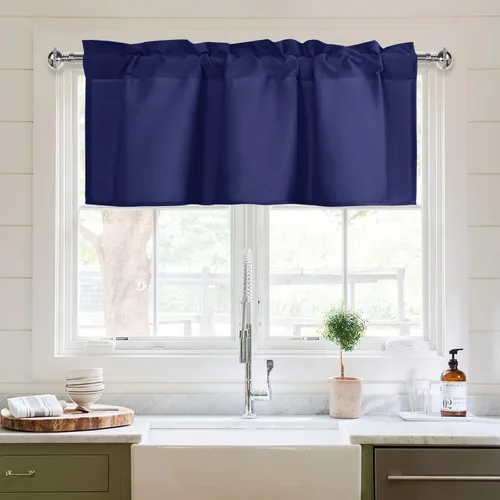 Vista 14 de XWZO Cortinas de cenefas de cocina para ventanas, sala de estar, dormitorio, baño, cubiertas superiores, estilo granja rústico, comedor, aislamiento