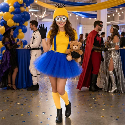 Vista 7 de LUYI 7 piezas de disfraces de Halloween para mujer, juego de accesorios
