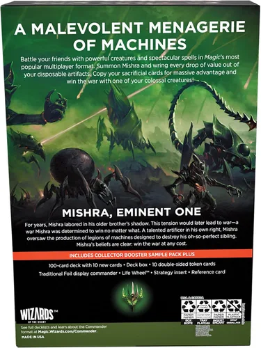 Vista 7 de Magic: The Gathering The Brothers' War Retro-Frame Commander Deck – Bandera bruñida de Mishra (azul-negro-rojo) + paquete de muestra de refuerzo