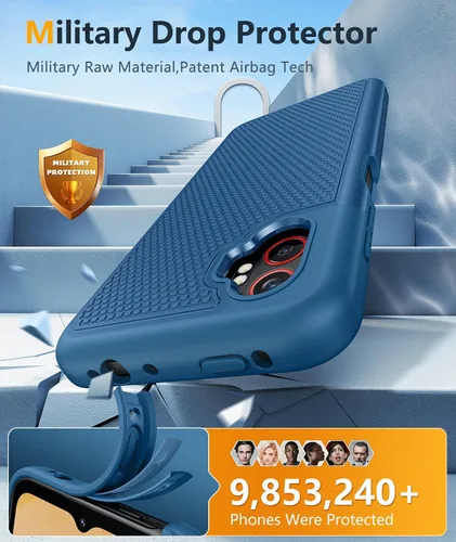 Vista 210 de FNTCASE Funda para iPhone 17 Pro: Fundas delgadas translúcidas de color azul claro compatibles con MagSafe, protección completa de la cámara