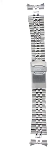 Vista 2 de Seiko Correa de reloj Jubilee de acero inoxidable original de 0866in y barras de resorte Seiko genuinas Moderno