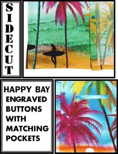 Vista 4 de HAPPY BAY Camisas casuales con botones para fiesta y playa para hombre