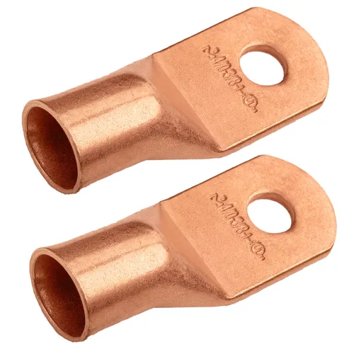 Vista 221 de SELTERM - 5 terminales de anillo resistentes para cable de batería, calibre 1/0 AWG, pernos de 1/2 pulgadas, terminales de calibre 0, ojales