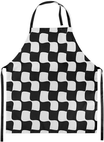 Vista 10 de jejeloiu Delantal de lunares rojos y blancos para mujeres y hombres, de 26 x 31 pulgadas, diseño retro de lunares