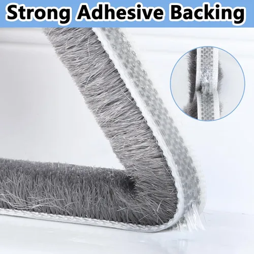 Vista 6 de Cinta de sellado de COUMENO para tope resistente 0.2inX0.4inX33FT adhesiva impermeable para puertas y ventanas, perfecta para bloquear corrientes