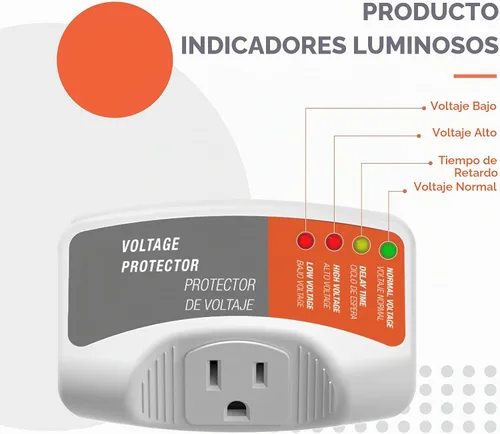 Vista 6 de GIDEON Protector de sobretensiones para electrodomésticos, protector de voltaje de salida única y regulador de voltaje para refrigerador, TV, PC