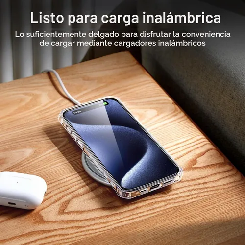 Vista 6 de ESR for iPhone 15 Pro Case, Shock-Absorbing Corners, Clear Protección contra caídas de grado militar, esquinas de protección de aire a prueba