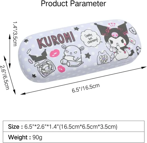Vista 6 de PERFECTSIGHT Funda rígida para lentes, funda protectora Kawaii para niños, bonita funda para lentes para mujeres, hombres y niñas