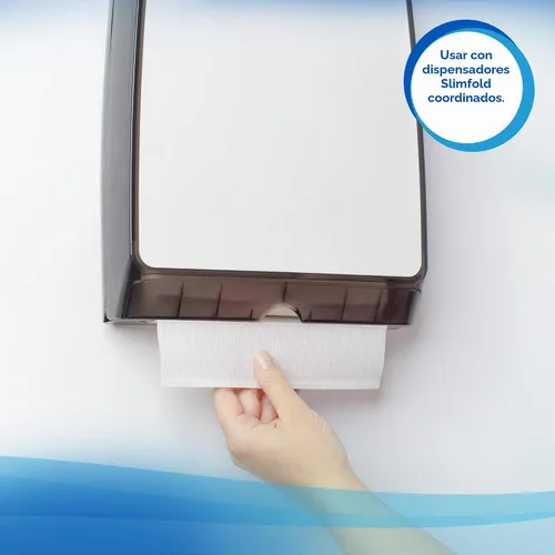 Vista 6 de Scott Professional Pro Slimfold - Toallas de papel plegadas, a granel (04442), bolsillos de absorción, color blanco, para dispensadores