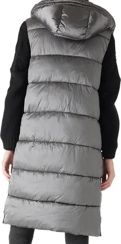 Vista 2 de Bellivera Chaqueta acolchada acolchada para mujer, ligera, con capucha, larga y plegable