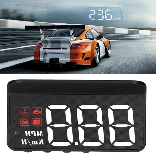 Vista 6 de OBD2 HUD, coche HUD velocímetro pantalla parabrisas proyector multifunción indicador alarma fatiga conducción recordatorio