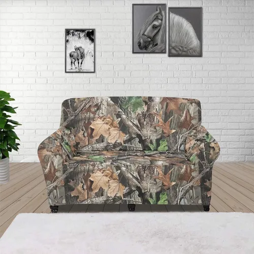Vista 36 de ZOUTAIRONG Fundas elásticas para sofá con estampado de ramas de camuflaje 3D para sofá, funda para muebles de un solo cojín, decoración del hogar u