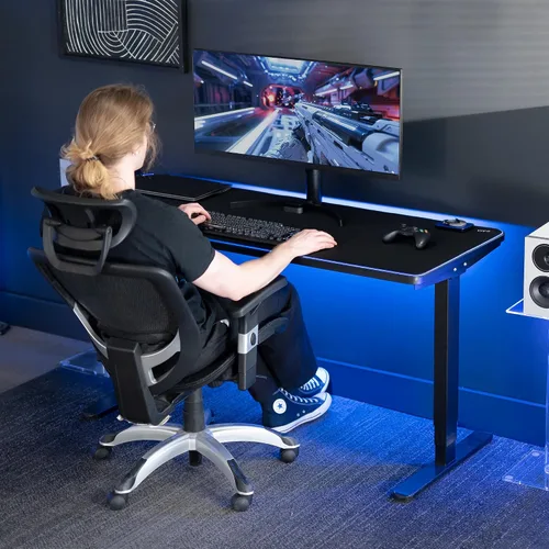 Vista 9 de VIVO DESK-PAD60-24 - Alfombrilla de escritorio grande de 60 x 24 pulgadas con iluminación RGB para ambiente de oficina y juegos inmersivos