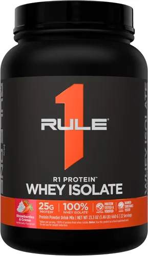 Vista 34 de Rule 1 Proteins R1 Protein Whey Isolate, crema de plátano, 23 porciones