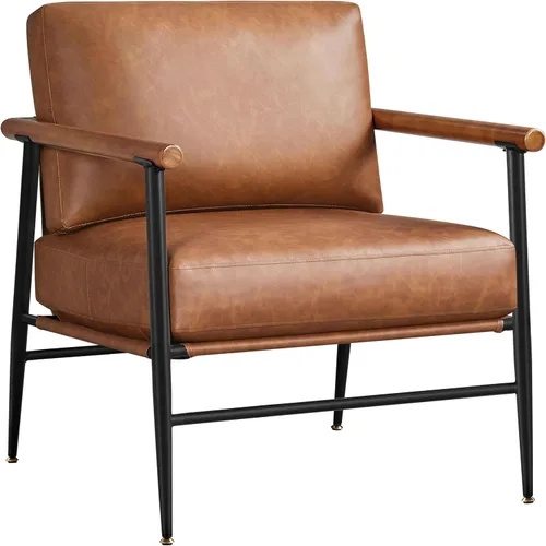 Vista 11 de Yaheetech Silla de Acento, Silla de Tocador Moderna, Silla de Salón de Tela Boucle con Marco de Metal, Almohada de Respaldo Mullida y Cojín
