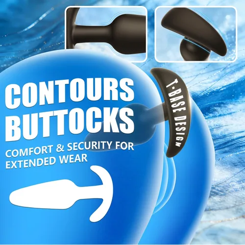 Vista 3 de Kit de entrenamiento de enchufe anal 5PCS silicona Butt Plug Set Negro