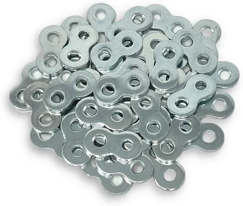 Vista 4 de Paquete de 30 – Conector de mesa resistente de figura 8 o clip de sujeción para escritorio, acero grueso de calibre 12