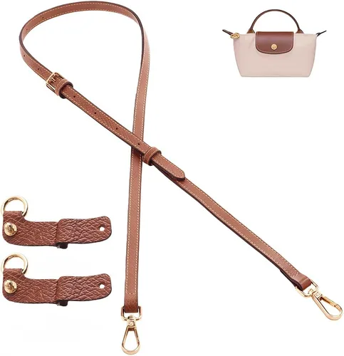 Vista 2 de Chispee Correa de hombro para bolsa de cuero, correas de repuesto para bolso cruzado, kit de conversión ajustable para mini bolso Longchamp