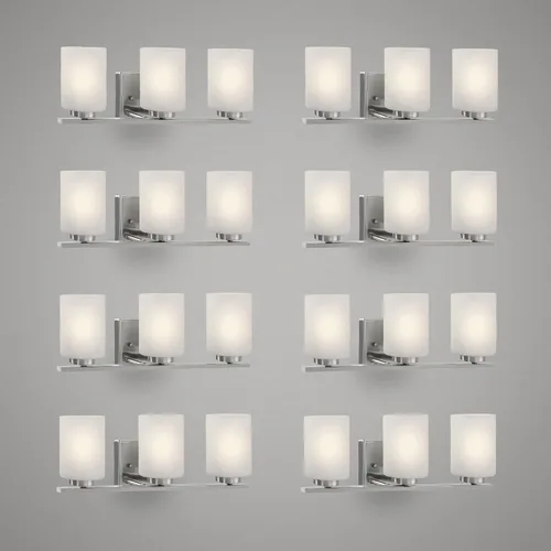 Vista 13 de ASD Accesorio de iluminación de tocador de montaje en pared de 3 luces Enchufe E26 de 60 W de 120 V Compatible con bombillas LED