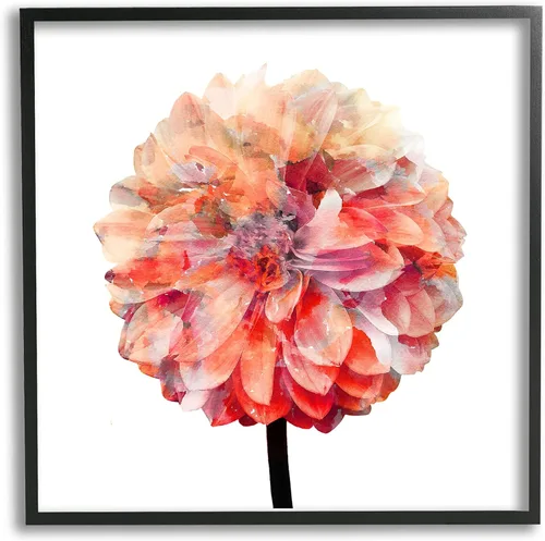 Vista 12 de Stupell Industries 'Flor De Acuarela Coral Brillante' Arte Giclée Blanco costero (Texturado)