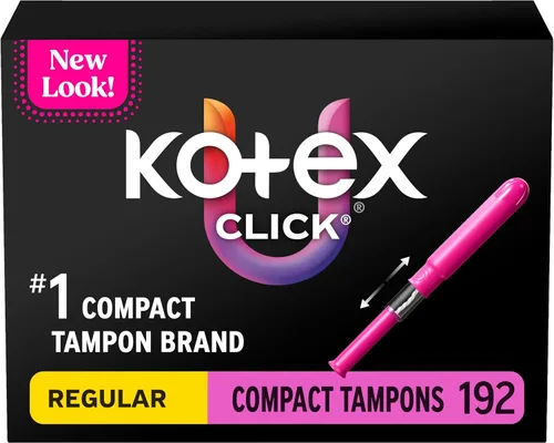 Vista 15 de Tampones U by Kotex Click Compact, absorción regular, sin perfume, 45 unidades (Paquete de 2)