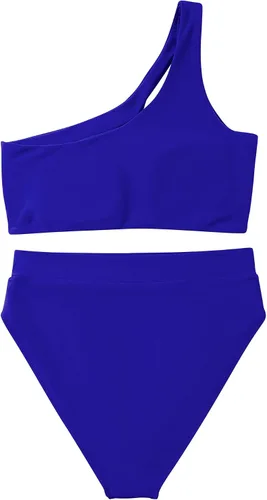Vista 99 de MOOSLOVER Traje de baño de dos piezas con corte alto y cintura alta para mujer