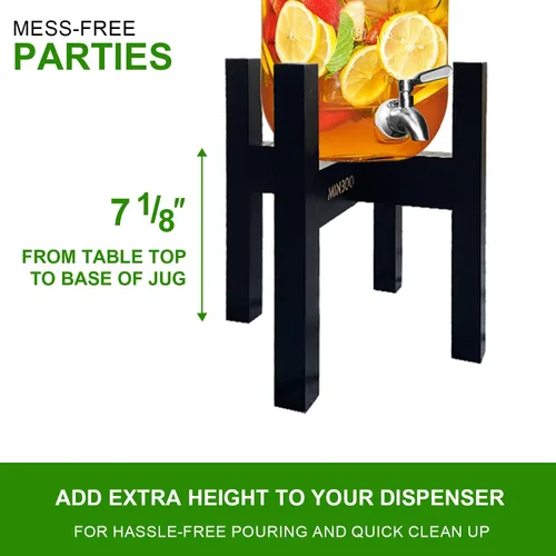 Vista 5 de Soporte ajustable para dispensador de bebidas, soporte para dispensador de 6 a 11 pulgadas, se adapta a tarros de agua de vidrio de 1 a 3 galones