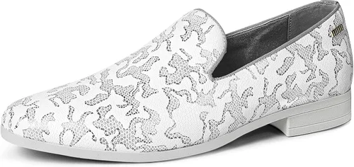 Vista 22 de UUBARIS Mocasines de vestir para hombre de esmoquin, zapatos sin cordones