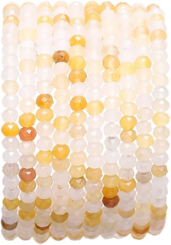 Vista 41 de BEADIA Cuentas de piedra natural africana de turquesa faceted rondelle 3x4mm semipreciosas sueltas para hacer joyas 38cm