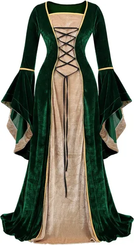 Vista 115 de Kranchungel - Vestidos renacentistas de estilo medieval/irlandés/campesino para mujer; disfraz de hada, para bailes