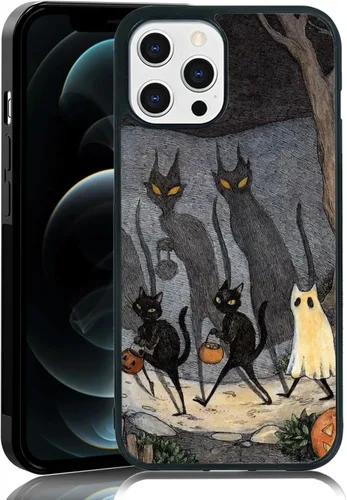 Vista 34 de Elegante funda de teléfono con diseño de gato Marie compatible con iPhone 11, funda de encaje dorado para iPhone, a prueba de golpes, rosa fucsia
